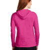 AP-44790-Women-Anvil® Ladies 100% Ring Spun Cotton Long Sleeve Hooded-Hot Pink / Neon Yellow-Back