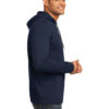 AP-44918-Men-Anvil® 100% Ring Spun Cotton Long Sleeve Hooded T-Shirt-Navy / Dark Grey-Left