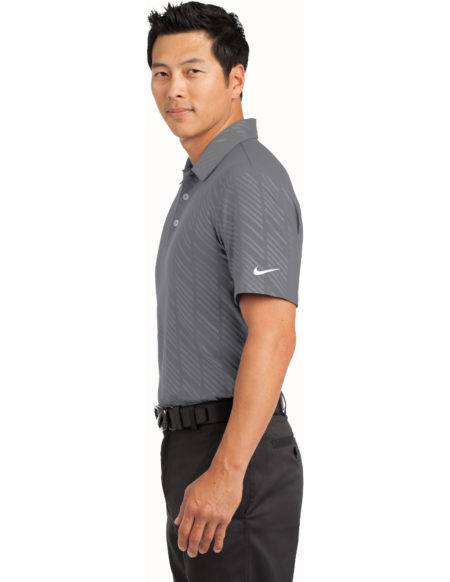 AP-50590-Men-Nike Golf Dri-FIT Embossed Polo-Dark Grey-Right