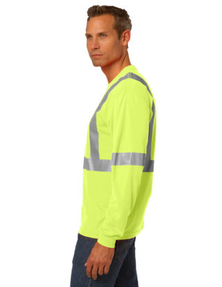 AP-48428-Men-CornerStone® ANSI 107 Class 2 Long Sleeve Safety-Safety Yellow / Reflective-Left