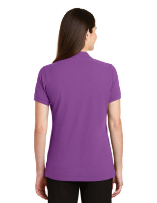 AP-46465-Women-Port Authority® Ladies EZCotton™ Polo-Bright Violet-Back