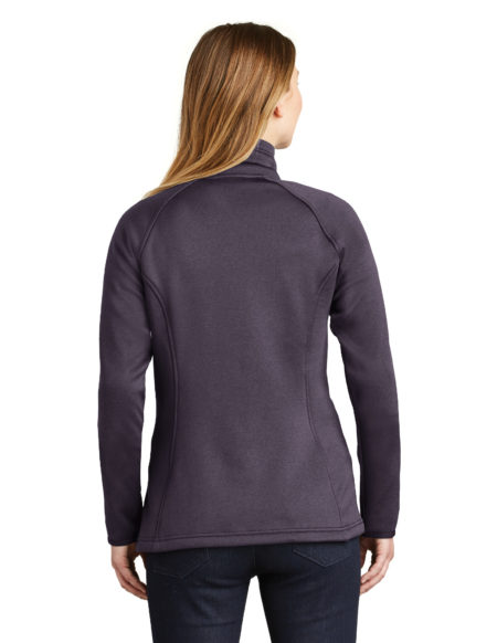 AP-49272-Women-The North Face® Ladies Canyon Flats Stretch Fleece Jacket-Dark Eggplant Purple Heather-Back