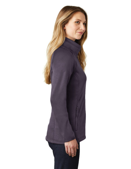 AP-49272-Women-The North Face® Ladies Canyon Flats Stretch Fleece Jacket-Dark Eggplant Purple Heather-Left