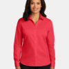 AP-48666-Women-Red House® Ladies Non-Iron Twill Shirt- Dragonfruit Pink-Front