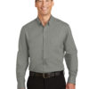 AP-50476-Men-Port Authority® SuperPro™ Twill Shirt-Monument Grey-Front