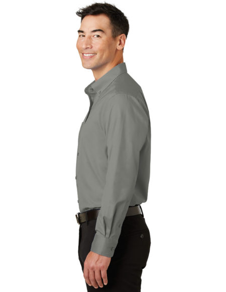 AP-50476-Men-Port Authority® SuperPro™ Twill Shirt-Monument Grey-Right