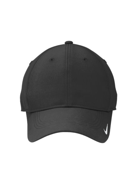 AP-50344-Nike Golf Swoosh Legacy 91 Cap-Black / Black-Front