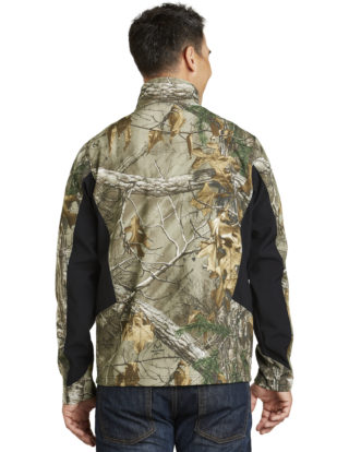 AP-64406-Men-Port Authority® Camouflage Colorblock Soft Shell-Realtree Xtra/ Black-Back