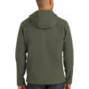AP-64478-Men-Port Authority® Textured Hooded Soft Shell Jacket-Mineral Green/ Soft Orange-Back