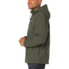 AP-64478-Men-Port Authority® Textured Hooded Soft Shell Jacket-Mineral Green/ Soft Orange-Left