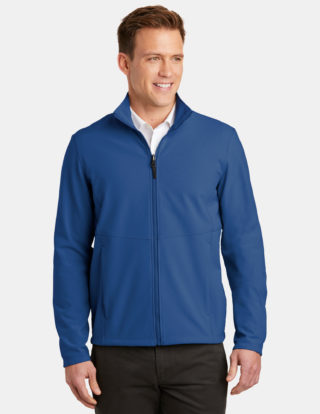 AP-64035-Men-Port Authority ® Collective Soft Shell Jacket-Night Sky Blue-Front
