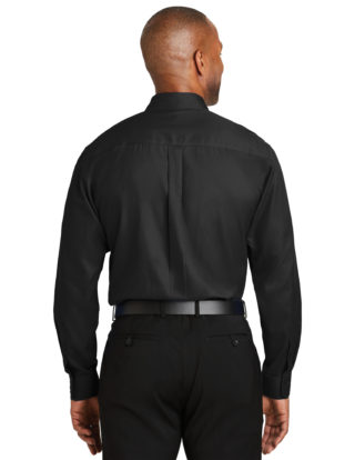 AP-63705-Men-Red House® – Dobby Non-Iron Button-Down Shirt-Black-Back