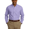 AP-63662-Men-Red House® Windowpane Plaid Non-Iron Shirt-Thistle Purple-Front