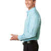 AP-63810-Men-Port Authority® Long Sleeve Gingham Easy Care Shirt-Green/ Aqua-Left