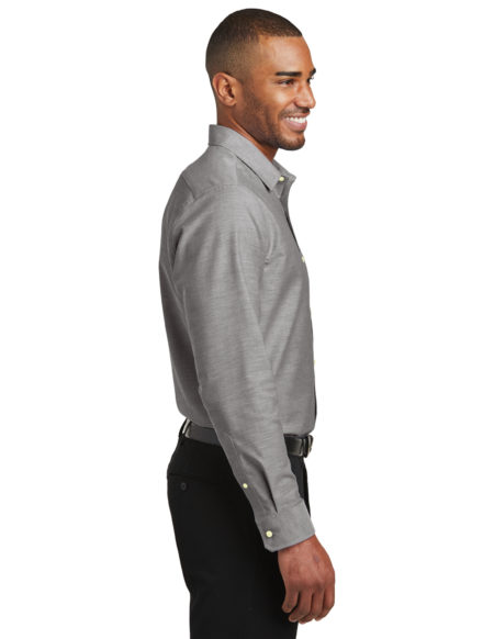 AP-63900-Men-Port Authority ® Slim Fit SuperPro ™ Oxford Shirt-Back-Right