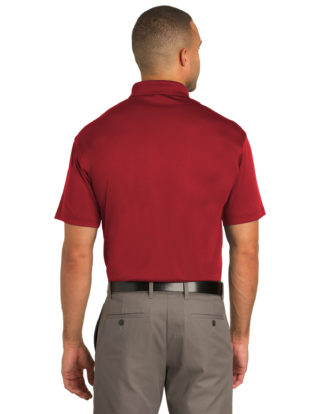 AP-65905-Men-Port Authority® Tech Embossed Polo-Regal Red-Back