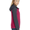 AP-64998-Women-Port Authority® Ladies Hooded Core Soft Shell Jacket-Dark Fuchsia/ Battleship Grey-Right