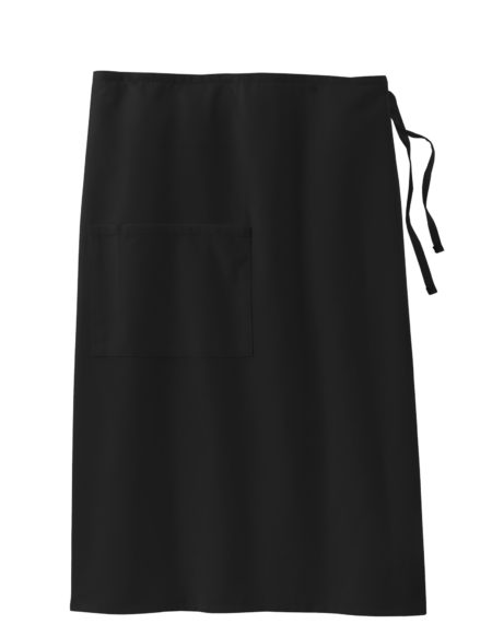 AP-72322-Men-Port Authority® Easy Care Full Bistro Apron with Stain Release-Black