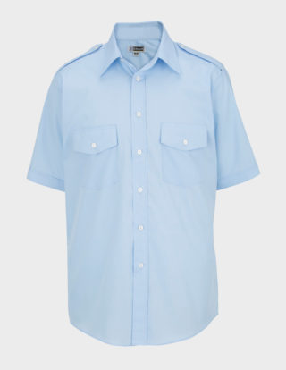 AP-73870-Men’s Short Sleeve Navigator Shirt-Blue-Front