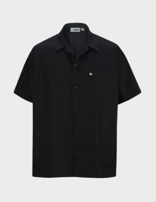 AP-73006-Button Front Shirt-Black-Front