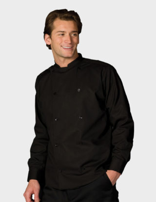 AP-73195-Long Sleeve Bistro Shirt-Black-Front