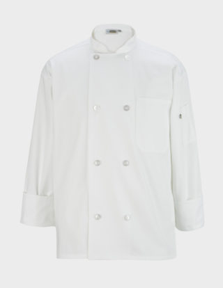 AP-73251-Uniform 8 Button Long Sleeve Chef Coat-White-Front
