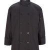 AP-73384-10 Button Long Sleeve Chef Coat-Steel Grey-Front