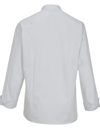 AP-73097-12 Cloth Button Classic Chef Coat-White-Back