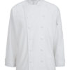 AP-73097-12 Cloth Button Classic Chef Coat-White-Front
