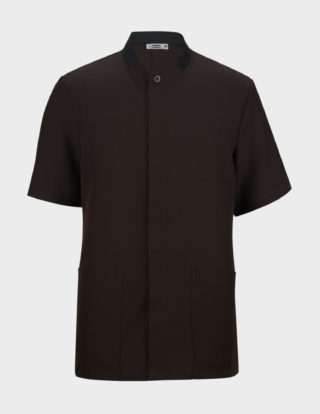 AP-74398-Men’s Polyester Service Shirt-Brown-Front