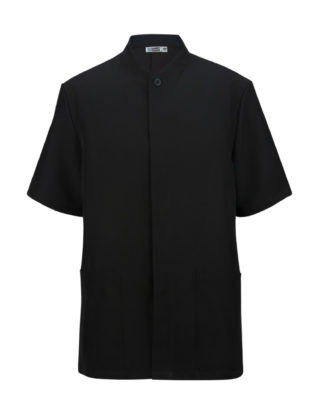 AP-74398-Men’s Polyester Service Shirt-Black-Front