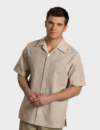 AP-74413-Men’s Pincord Service Shirt-Tan-Front
