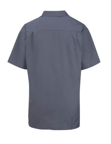 AP-74229-Men’s Zip-Front Service Shirt-Pewter-Back