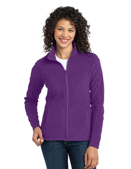 AP-76275-Women-Port Authority® Ladies Microfleece Jacket-Amethyst Purple-Front