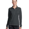 AP-67733-Women-Nike Ladies Long Sleeve Dri-FIT Stretch Tech Polo-Anthracite-Front