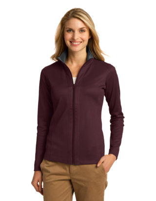AP50805-Port Authority® Ladies Vertical Texture Full-Zip Jacket